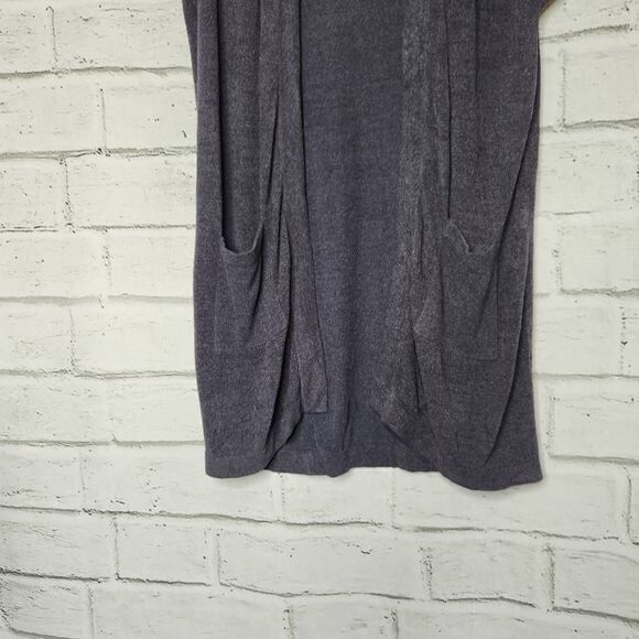 Barefoot Dreams Cozychic Ultra Lite Short Sleeve Long Cardigan Gray Sz Medium - Picture 4 of 12